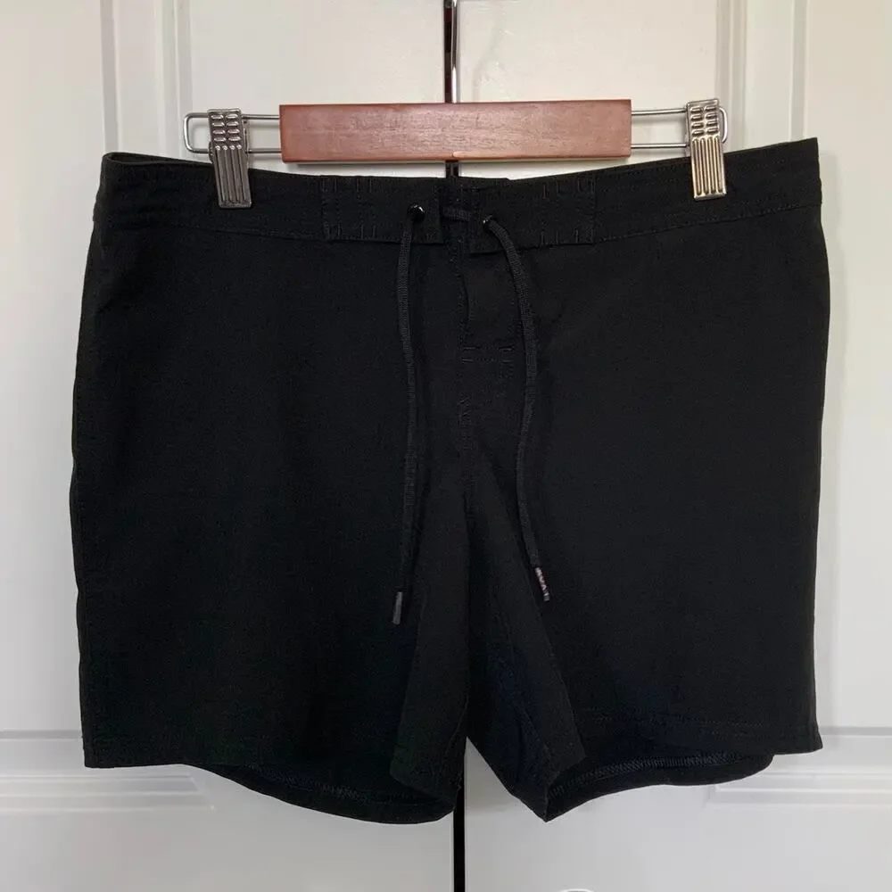 Roxy Girl Stretch Surf Boardshorts, Size 14 XL, Black, Swim Shorts, RS55207